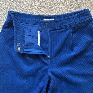 TOPSHOP Cord Peg Pants in Blue NWT Size 8